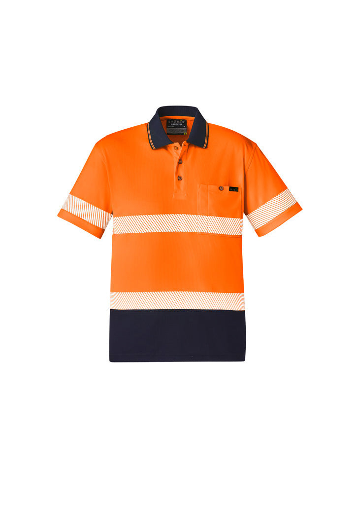 ZH535-Unisex Hi Vis Segmented S/S Polo - Hoop Taped