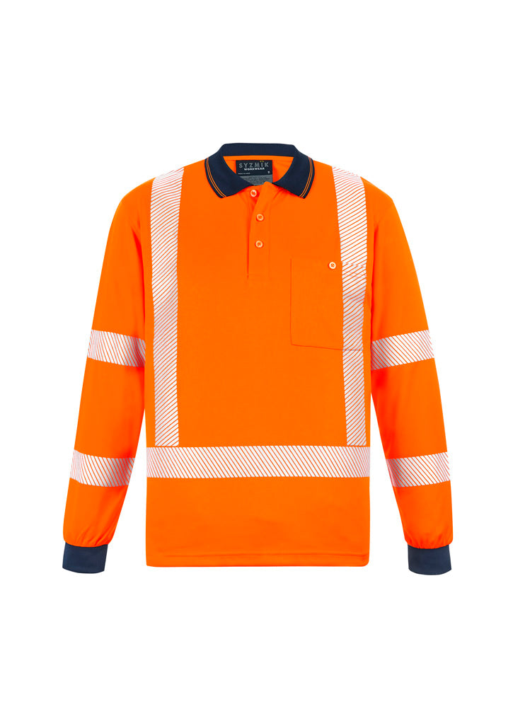 ZH690-Unisex Hi Vis Segmented X Back NSW Rail Polo