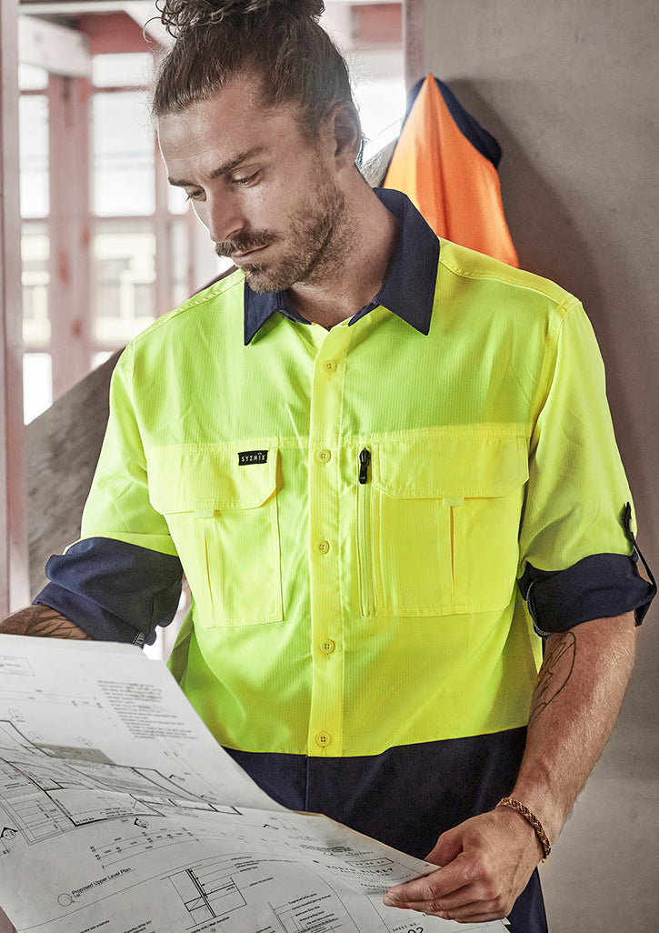 ZW468-Mens Hi Vis Outdoor L/S Shirt