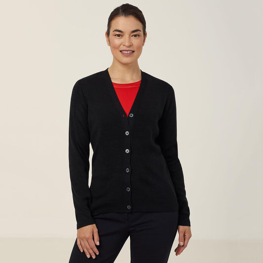 ACRYLIC BUTTON FRONT CARDIGAN
