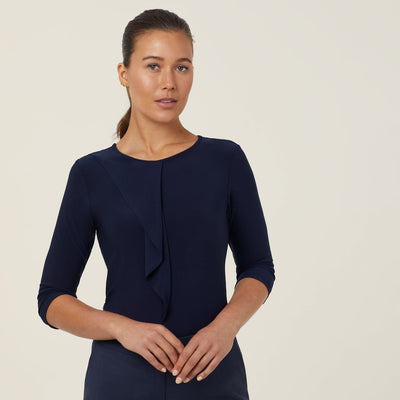 SOFT JERSEY 3/4 ROUND NECK T-TOP