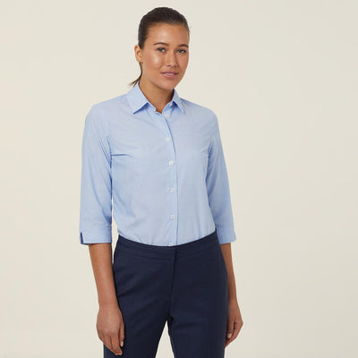 POLY COTTON END ON END 3/4 SLEEVE SHIRT