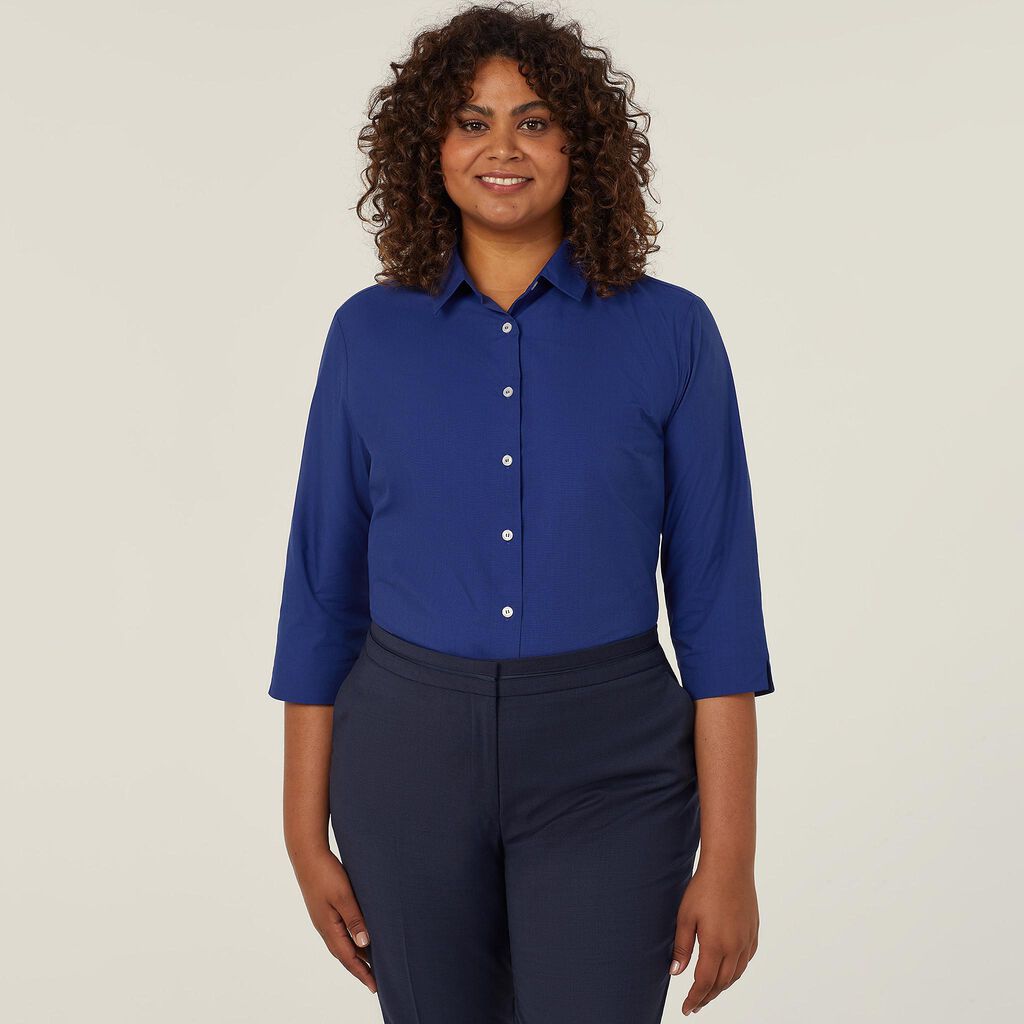 POLY COTTON END ON END 3/4 SLEEVE SHIRT
