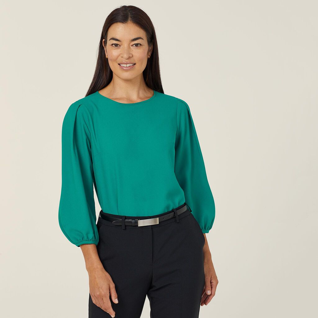 FRENCH GEORGETTE 3/4 SLEEVE TOP