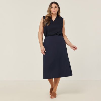 CATUQX-Satin Back Crepe Sleeveless Top