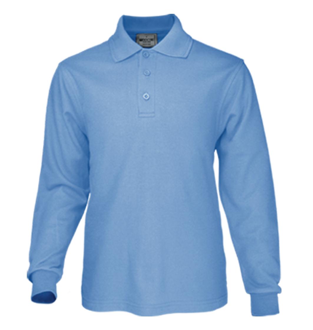 CP1604-Unisex Adults Poly Face Cotton Back Long Sleeve Polo