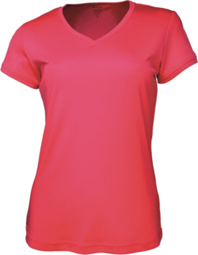 CT1418-Ladies Brushed Vee Neck Tee Shirt