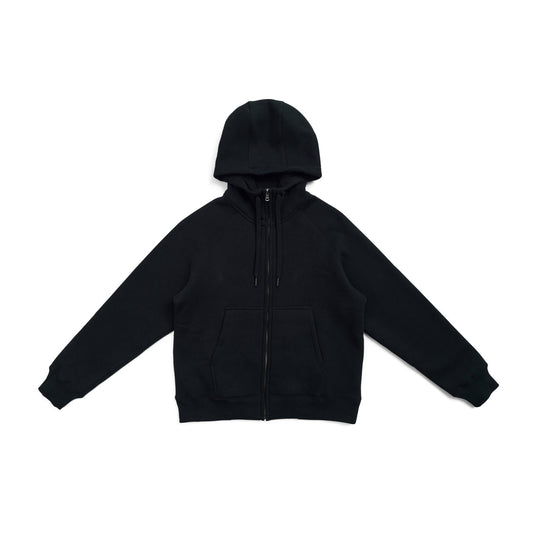 F370UN-ladiesjuniors' Cotton Care Kangaroo Pocket Zipper Hoodie
