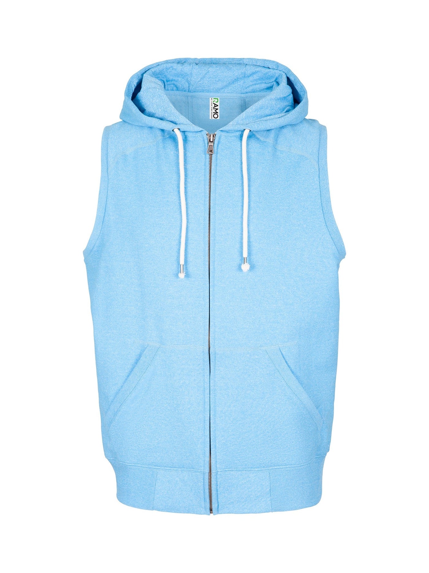 F770ZS-Mens Heather SLEEVELESS ZIP Hoodies - Greatness Range