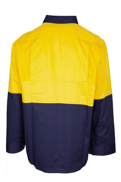 S007ML-100%  Combed Cotton Drill Long Sleeve Shirts