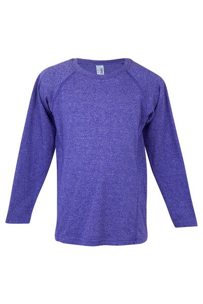 T224KS-KIDS LONG SLEEVES HEATHER TEES