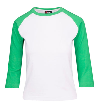 T231RL-Ladies 3/4 Sleeve Raglan Tees