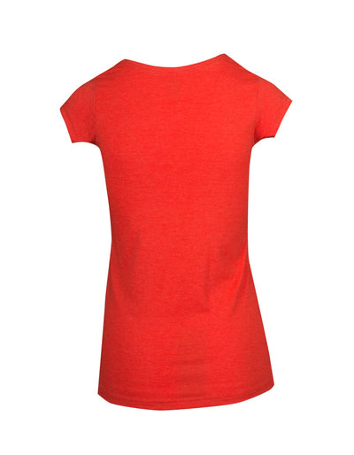 T938LD-Ladies Marl Scoop Neck T-shirt